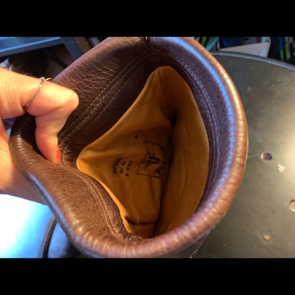 Frye Dorado Brown Slouch Leather Boots Sz 6 - Picture 5 of 8